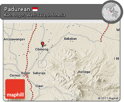 Shaded Relief 3D Map of Padurean