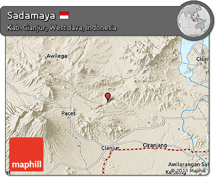 Shaded Relief 3D Map of Sadamaya