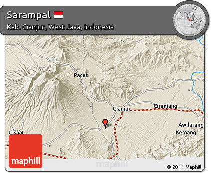 Shaded Relief 3D Map of Sarampal