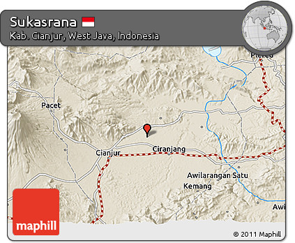 Shaded Relief 3D Map of Sukasrana