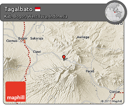 Shaded Relief 3D Map of Tagalbato