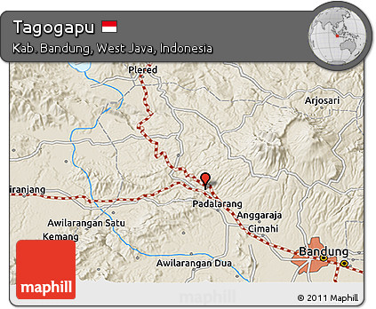Shaded Relief 3D Map of Tagogapu