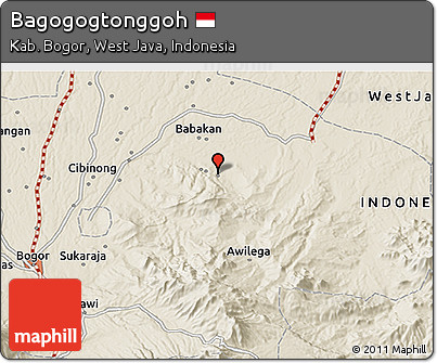Shaded Relief 3D Map of Bagogogtonggoh