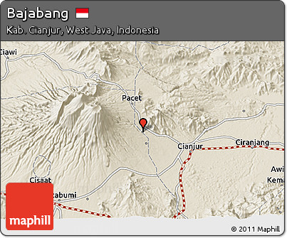 Shaded Relief 3D Map of Bajabang