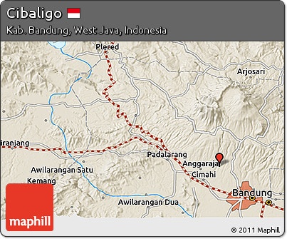 Shaded Relief 3D Map of Cibaligo