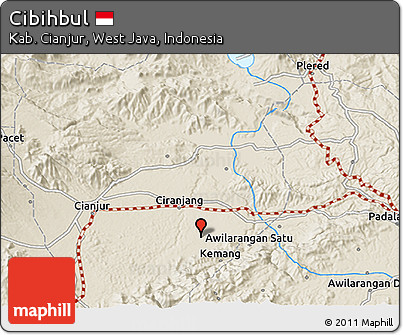 Shaded Relief 3D Map of Cibihbul