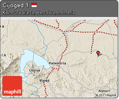Shaded Relief 3D Map of Cijoged 1