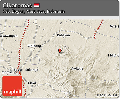 Shaded Relief 3D Map of Cikatomas