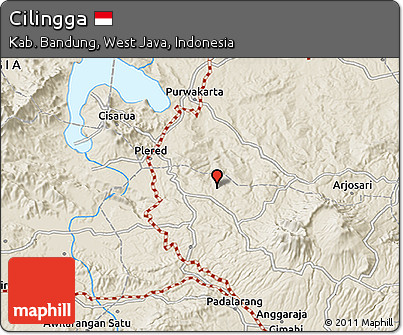 Shaded Relief 3D Map of Cilingga