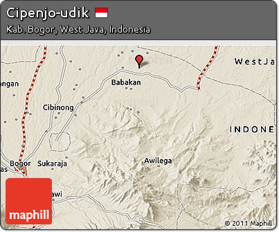 Shaded Relief 3D Map of Cipenjo-udik