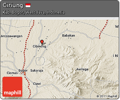 Shaded Relief 3D Map of Ciriung