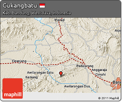 Shaded Relief 3D Map of Cukangbatu