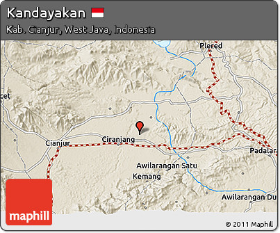 Shaded Relief 3D Map of Kandayakan