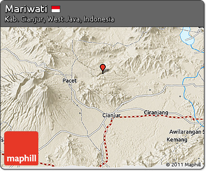 Shaded Relief 3D Map of Mariwati