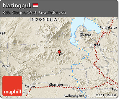 Shaded Relief 3D Map of Naringgul