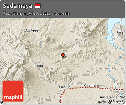 Shaded Relief 3D Map of Sadamaya