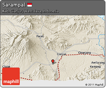 Shaded Relief 3D Map of Sarampal