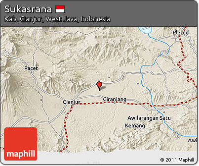Shaded Relief 3D Map of Sukasrana