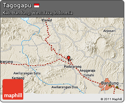 Shaded Relief 3D Map of Tagogapu