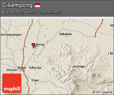 Shaded Relief 3D Map of Cikempong