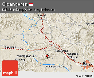 Shaded Relief 3D Map of Cipangeran