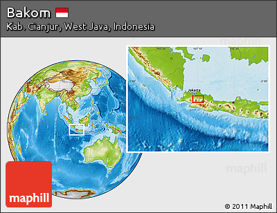 Physical Location Map of Bakom