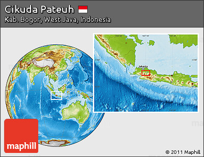 Physical Location Map of Cikuda Pateuh