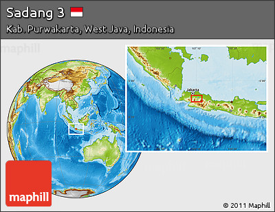 Physical Location Map of Sadang 3