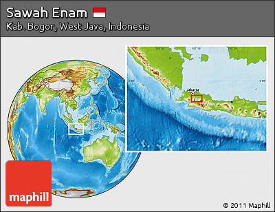 Physical Location Map of Sawah Enam