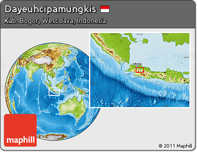 Physical Location Map of Dayeuhcipamungkis