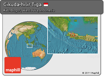 Satellite Location Map of Cikuda-hilir Tiga