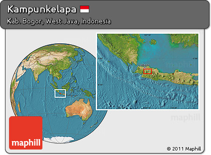Satellite Location Map of Kampunkelapa