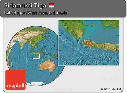 Satellite Location Map of Sidamukti Tiga