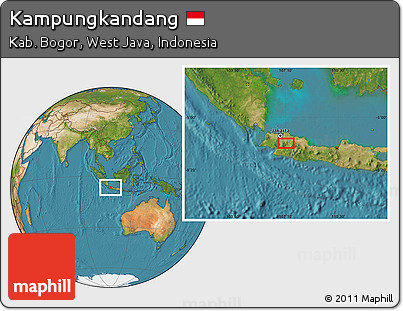 Satellite Location Map of Kampungkandang