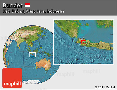 Satellite Location Map of Bunder