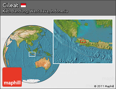 Satellite Location Map of Cileat