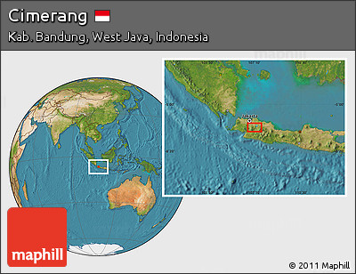 Satellite Location Map of Cimerang