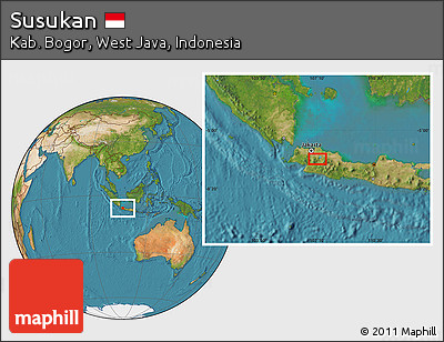 Satellite Location Map of Susukan