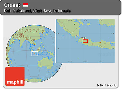 Savanna Style Location Map of Cisaat