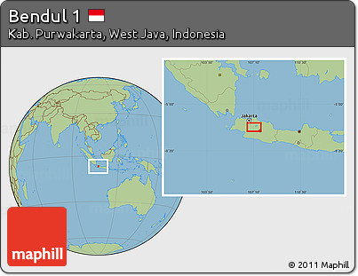 Savanna Style Location Map of Bendul 1