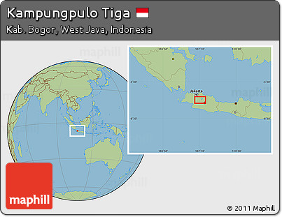 Savanna Style Location Map of Kampungpulo Tiga