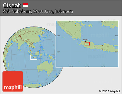 Savanna Style Location Map of Cisaat