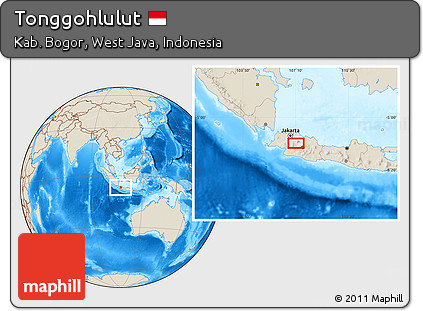 Shaded Relief Location Map of Tonggohlulut