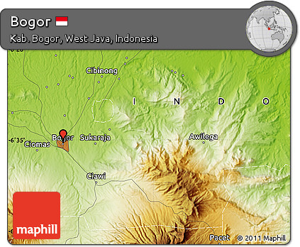 Physical Map of Bogor