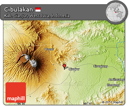Physical Map of Cibulakan