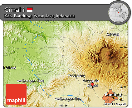 Physical Map of Cimahi