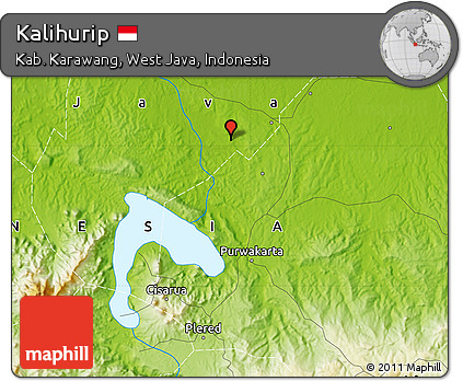 Physical Map of Kalihurip