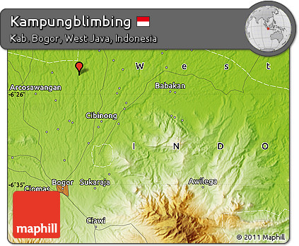 Physical Map of Kampungblimbing