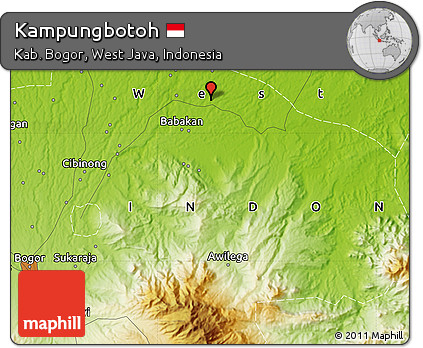 Physical Map of Kampungbotoh