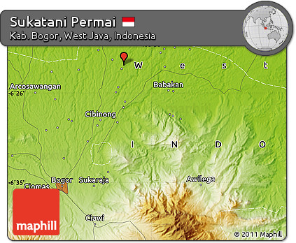 Physical Map of Sukatani Permai
